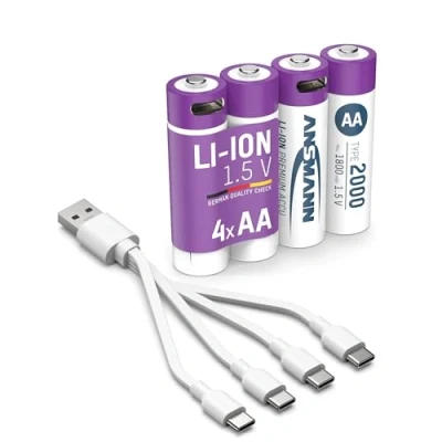 Immagine di Ansmann Batteria ricaricabile Stilo (AA) Li Ion 2000 mAh 1.5 V 4 pz.