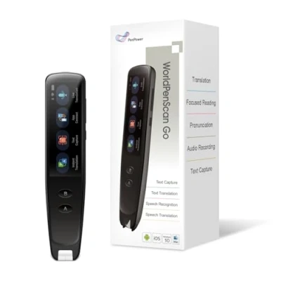 Immagine di WorldPenScan Vai Scanner Penna Wireless autonomo Touchscreen LCD Evidenziatore digitale di lettura Traduttore multilingue Discorso e scansione su testo per tradurre