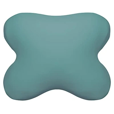 Immagine di Edda Lux Federa adatta al Tempur Ombracio cuscino, 60/56 x 50/48 cm, in morbido jersey 100% cotone per cuscino ergonomico a forma di farfalla, Salvia