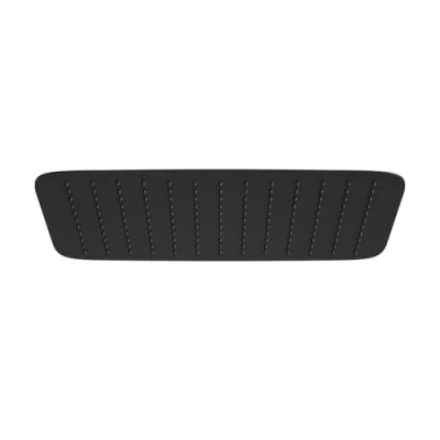 Immagine di JOHO Soffione doccia a pioggia in acciaio inox 304, Docce Fisse con ugelli anticalcare ad alta pressione, rettangolare 35 x 25 cm, nero