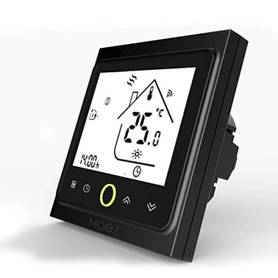 Immagine di MOES termostato intelligente, di vita intelligente WiFi, Tuya APP 5+1+1 telecomando riscaldamento programmabile, caldaia a gas, 2.4GHz, nero