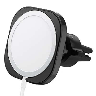 Immagine di Spigen MagFit Supporto Auto per Presa d&#039;aria Magsafe Compatibile con iPhone Serie 15/14/13/12 Porta Telefono (Caricatore Non Incluso e Richiede Caricabatteria USB C) Nero