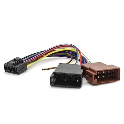 Immagine di Sound way Cavo Adattatore connettore Cablaggio ISO Compatibile con autoradio JVC/Kenwood 16 Pin 22x10 mm