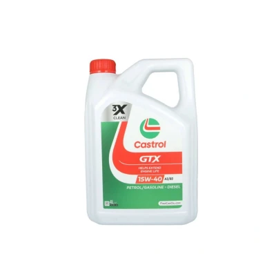 Immagine di OLIO LUBRIFICANTE SINTETICO MOTORE AUTO CASTROL GTX 15W 40 A3/B3 4L