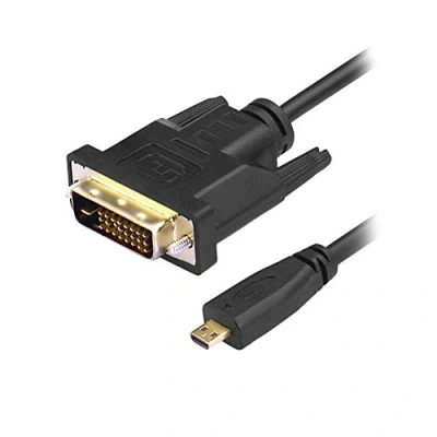 Immagine di Aukson Cavo R08 Micro HDMI a DVI 24+1 1.4 pin maschio, supporta 1080P Full HD, 1,8 m, per monitor, display e proiettore