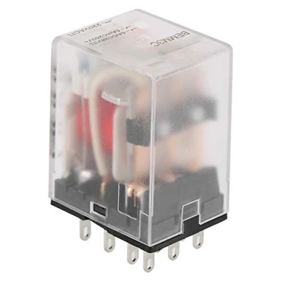 Immagine di Relè di alimentazione multiuso BEMM3C AC 220V Bobina 5A 220VAC 11 pin terminali, Potenza Elettromagnetica con indicatore LED