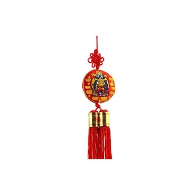 Immagine di lachineuse Ciondolo portafortuna Feng Shui 30 cm cinese da appendere Amuleto giapponese Omamori Porta fortuna Colore Rosso Regalo Cina Giappone Asia Ricchezza e