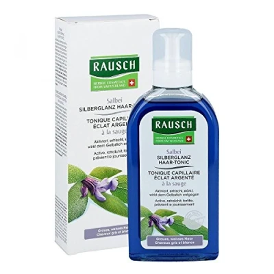 Immagine di Rausch Salbei Tonico per capelli argento lucido (regola l&#039;equilibrio dell&#039;umidità, rinfresca e contrasta il punto giallo), confezione da 1 (1 x 200 ml)