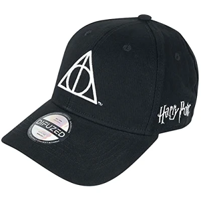 Immagine di Difuzed Wizards Unite Deathly Hallows, Warner Cappello Con I Doni Della Morte Di Harry Potter Uomo, Nero, 1