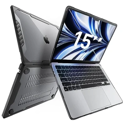 Immagine di SUPCASE custodia per MacBook Air 15 pollici 2024/2023 (Unicorn Beetle), A3114 M3 / A2941 M2 Heavy Duty antiurto antigraffio robusta protettiva rigida 15&quot; con Touch ID, nero
