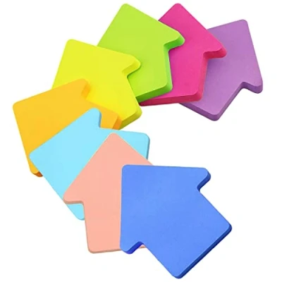 Immagine di Sticky Notes Foglietti Colorati Adesivi, 76 x mm, a forma di casa, per ufficio, scuola, sessione, 560 fogli in totale (8 colori)
