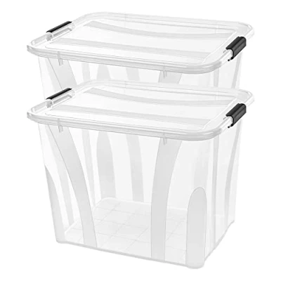 Immagine di Siena HOME Contenitore multiuso Anzio Trasparente 55 l (L x A P) 510 372 385 mm 2 pz.