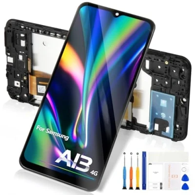 Immagine di per Samsung Galaxy A13 4G Schermo LCD, LCD Display Touch Screen SM A135F A137F Digitizer Assemblea Vetro Digitalizzatore (Nero con Cornice,Non 5G)
