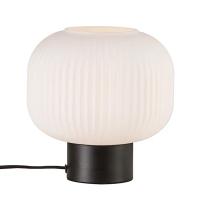 Immagine di Nordlux Lampada da tavolo Milford con vetro, base nera