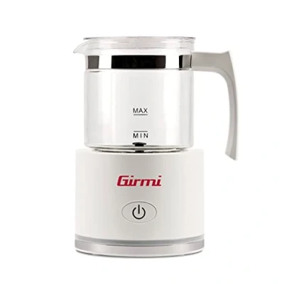Immagine di Girmi ML70 Montalatte, 600W, Capacità 250 ml, Contenitore in vetro, Spegnimento automatico, Monta e scalda anche Latte Vegetale, Bianco