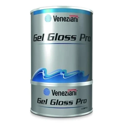 Immagine di Veneziani Gel Gloss Pro Finitura poliuretanica bicomponente, colore: 153 bianco, size: 750 ml A+B