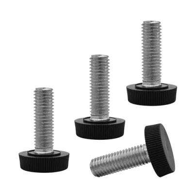 Immagine di SKIR&#039;CO 4 piedini di livellamento per mobili, M10 x 30 mm, gambe rotonde regolabili diametro 25 piedino livellatore filettatura