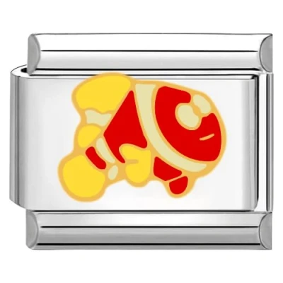Immagine di Quiges Modulo Charm Link in stile italiano da 9 mm acciaio inox Nemo per bracciali Italian Links