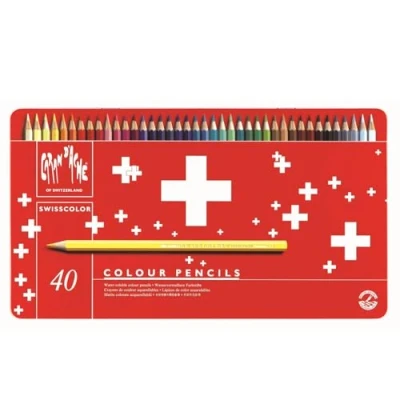 Immagine di Caran d&#039;Ache 1285.740 SwissColor color matita con scatola di metallo, confezione da 40