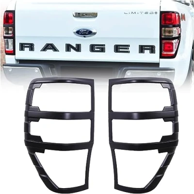 Immagine di JHCHAN Copertura del faro della protezione fanale posteriore per Ford Ranger 2012 2020,T6 T7 T8 Wildtrak XL XLT Limited 2 PX MK2 MK3 (2012 2022 coprifanale posteriore)