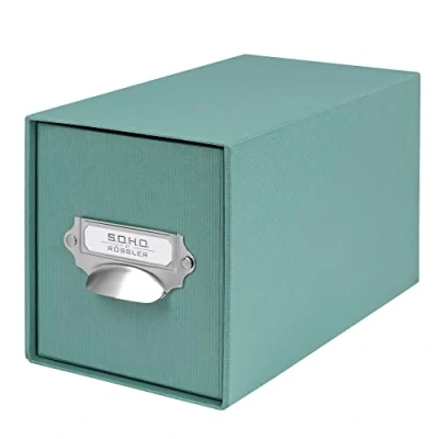 Immagine di Rössler Papier 1327452380 Cassetto per CD S.O.H.O, opale, 143 x 158 261 mm, circa 47 CD, con etichetta e maniglia
