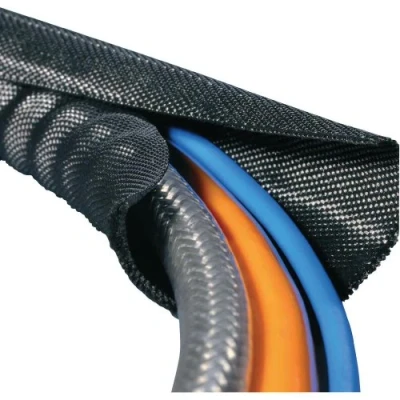 Immagine di HellermannTyton 170 01105 Twist In FR 25 Guaina intrecciata Nero, Bianco Poliestere 19 fino a mm Merce metro