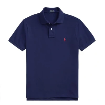 Immagine di Ralph Lauren Polo in piquet vestibilità aderente., Navy, XXL