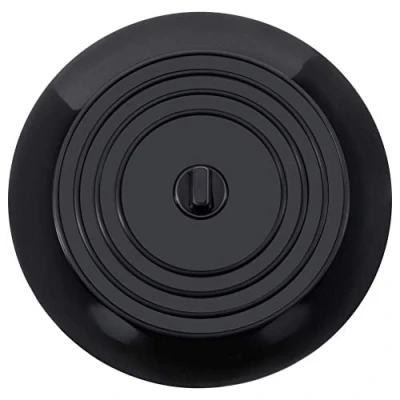 Immagine di 1 pz Tappi di scarico 15 cm / 6 pollici Tappo universale in silicone per Vasca cucine bagno Lavanderia Doccia da Accessori lavelli (Nero)