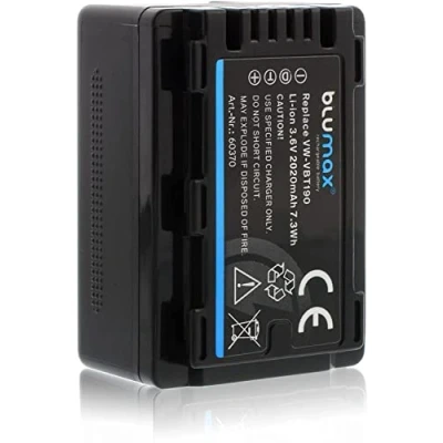 Immagine di Blumax Sostituisce VW VBT190 batteria 2020 mAh 3,6 V 7,3 Wh compatibile con Panasonic (non per VXF11 VX11 V808) HC VXF999 VX878 VX989 V160 V180 V270 V380 777 W. 570 W580 WX97
