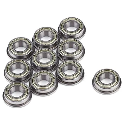 Immagine di cuscinetti a sfera 8x14x4 + F688z 10pcs Mini flangia in acciaio doppia schermatura per F688ZZ 8 * 16 5mm Accessori di ricambio motore