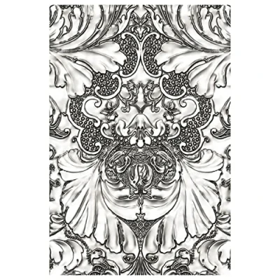 Immagine di Sizzix by 3 D Texture Fades Embossing Folder Damask di Tim Holtz, 665733, Carta, Multicolor, One Size
