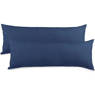 Immagine di aqua textil 0010850 Set di 2 Federa per Cuscino Chi Dorme sul Fianco, 40 x 145 cm, con Cerniera, Colore: Blu Scuro