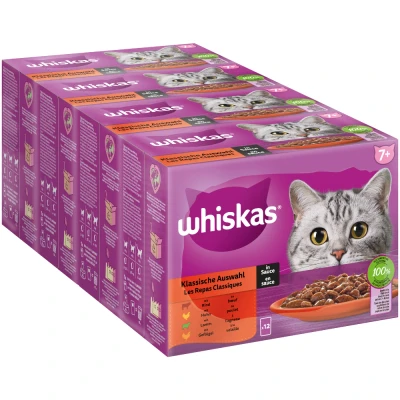 Immagine di Whiskas Senior buste 48 x 85 g Alimento umido per gatti 7+ Selezione Classica in Salsa