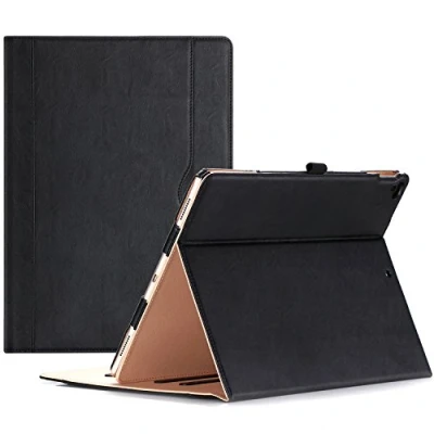 Immagine di ProCase (2017/2015 Vecchio Modello) Custodia per iPad Pro 12.9&quot;, Cover con Auto Sveglia/Sonno Funzione e Angoli di Visuale Multipli, Tasca Schede Documenti 2017/2015 12,9 Nero