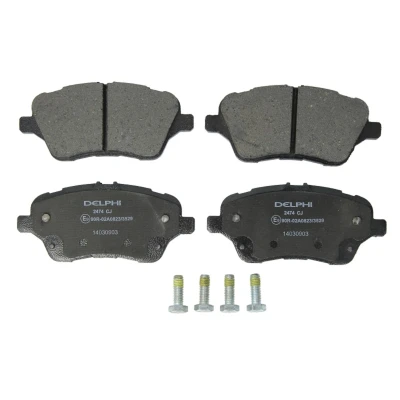 Immagine di DELPHI LP2474 Kit pastiglie freno Non predisposto per contatto segnalazione usura con lamierino anticigolío accessori FORD: B Max, FIESTA 6