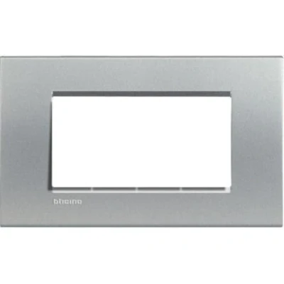 Immagine di BTicino Livinglight Placca, 4 Moduli, Forma Rettangolare, Grigio Tech