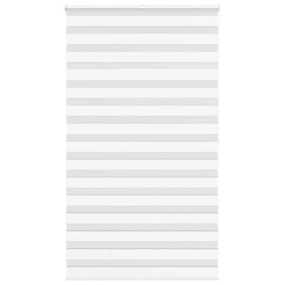 Immagine di vidaXL Tenda a Rullo Zebra Larghezza Tessuto 130,9 cm Poliestere, Zebra, Doppia, per Finestra