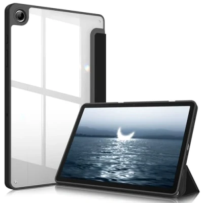 Immagine di FINTIE Custodia per Samsung Galaxy Tab A9+ 11 Pollici 2023, Antiurto Sottile Case Posteriore Trasparente Cover con Auto Sveglia/Sonno A9 Plus (SM X210/X216/X218), Nero