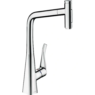 Immagine di hansgrohe Metris Select M71 Miscelatore monocomando da cucina 320, bocca estraibile, 2 tipi di getto, cromo, 73820000