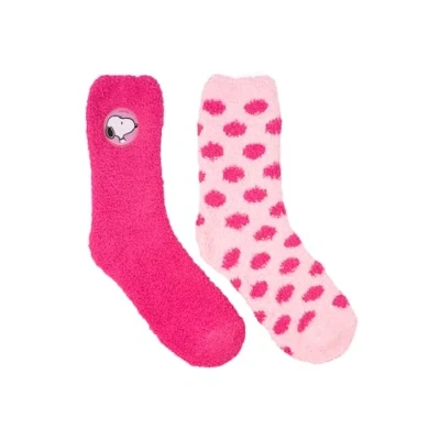 Immagine di Snoopy 2ER PACK THE Peanuts Kuschel Calze, Donna, Taglia: 39 42, Rosa pink
