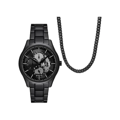 Immagine di Armani Exchange Orologio Analogico al Quarzo Uomo con Cinturino in Acciaio Inossidabile AX7160SET