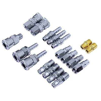 Immagine di 18PCS Compressore D&#039;aria Connettore Accoppiatore Tubo Aria Connessione Rapida Raccordi Pneumatici Setmpressor Pneumatica Set di Rapidi