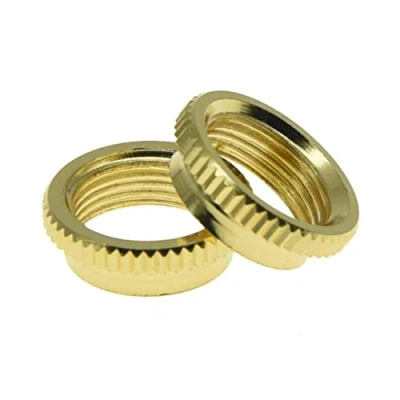 Immagine di KAISH 2 dadi a levetta per chitarra con profondi zigrinati Switchcraft su alcune chitarre Gibson, colore: Oro