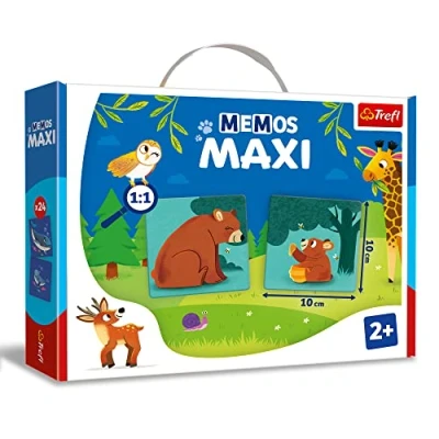 Immagine di Trefl Memo Maxi Animali e i loro figli Gioco Educativo di Memoria per Più Piccoli, Trova Coppie Immagini, Grandi Elementi Cartone Spesso, Bambini sopra 2 anni