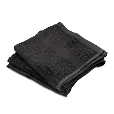 Immagine di Cuisinart Set di 2 strofinacci da cucina in bambù nero, antimicrobici, resistenti agli odori, assorbenti, misto e cotone, 40 x 70 cm