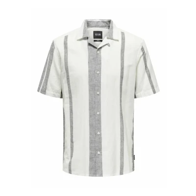 Immagine di Only &amp; Sons Scaiden Striperesort NOOS Camicia, Uomo, Taglia: XS, Cloud dancer