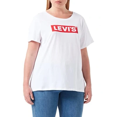 Immagine di Levi&#039;s Plus Size Perfect Tee, T shirt Donna, Box Tab White+, 1XL