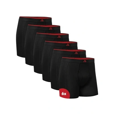 Immagine di DANISH ENDURANCE Confezione da 6 boxer in bambù uomo, super morbidi ed elastici, senza foglietti, traspiranti, mutande uomo con o intervento, Nero apertura, S