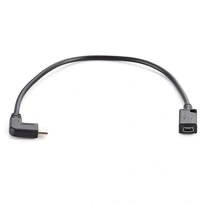 Immagine di Hangsu Cavo USB tipo C a mini 90 gradi maschio femmina convertitore adattatore per computer portatili telefoni cellulari trasferimento dati sincronizzazione gioco