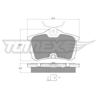 Immagine di TOMEX brakes TX 14 51 Kit pastiglie freno Assale posteriore con segnalatore acustico usura HONDA: Accord 7 Limousine, Tourer